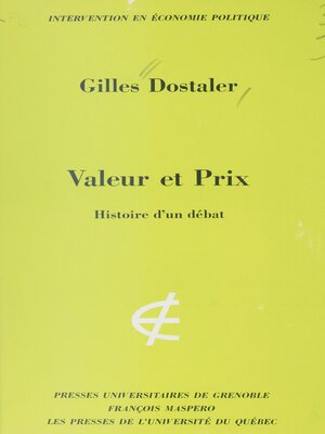 cover image of Valeur et prix